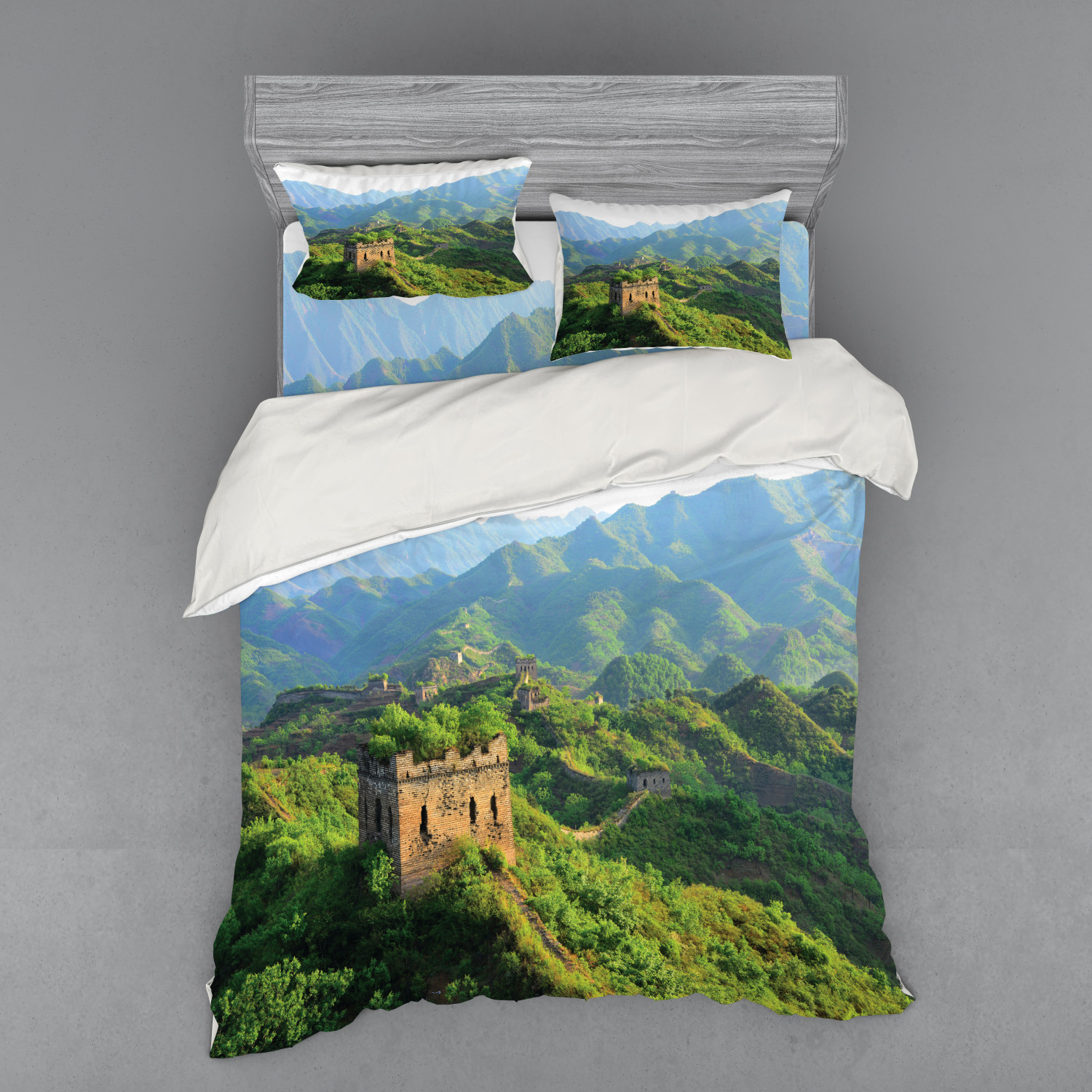 Ambesonne Nature Inspired Bedding Set Duvet Cover Sham Fitted Sheet in 3 Sizes - Picture 83 of 244