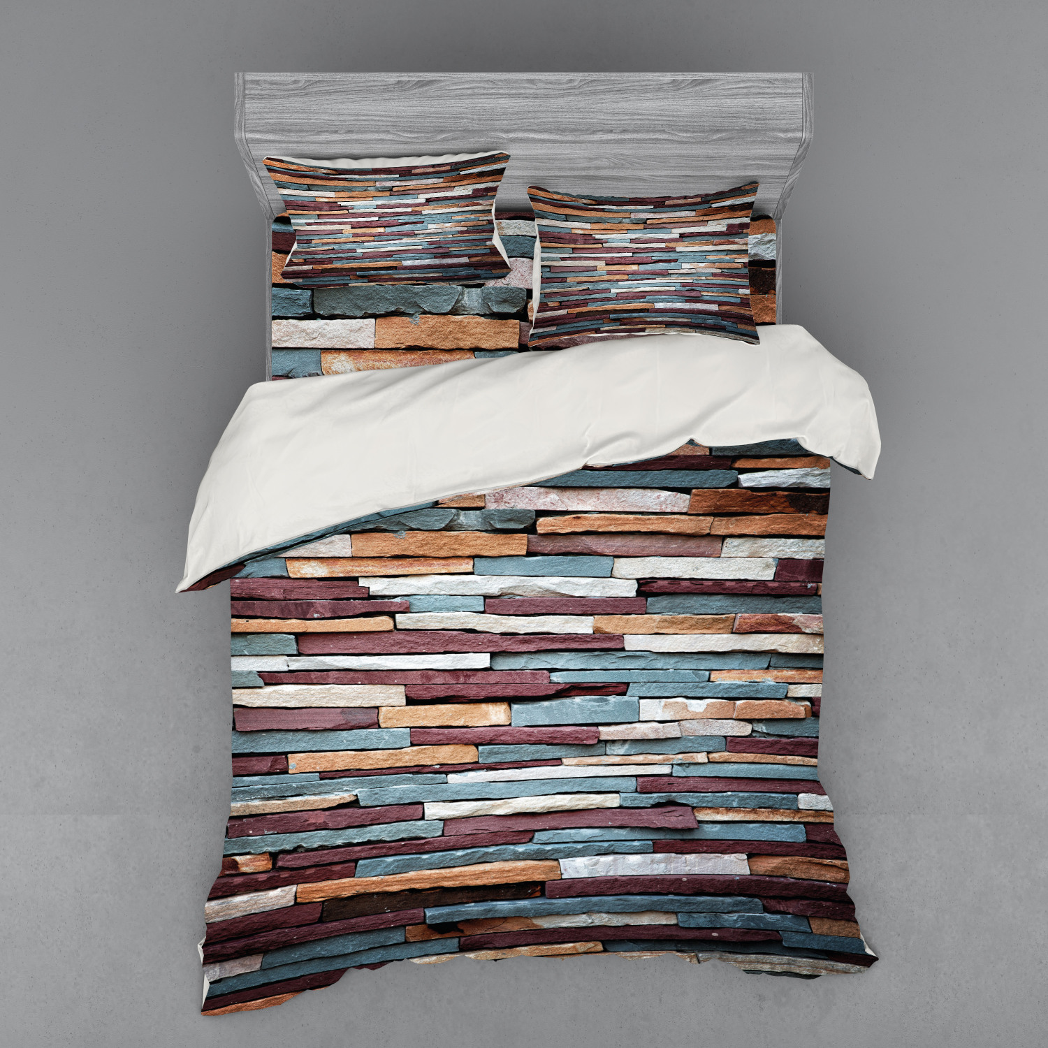 Ambesonne Retro Scene Bedding Set Duvet Cover Sham Fitted Sheet in 3 Sizes - Picture 7 of 244