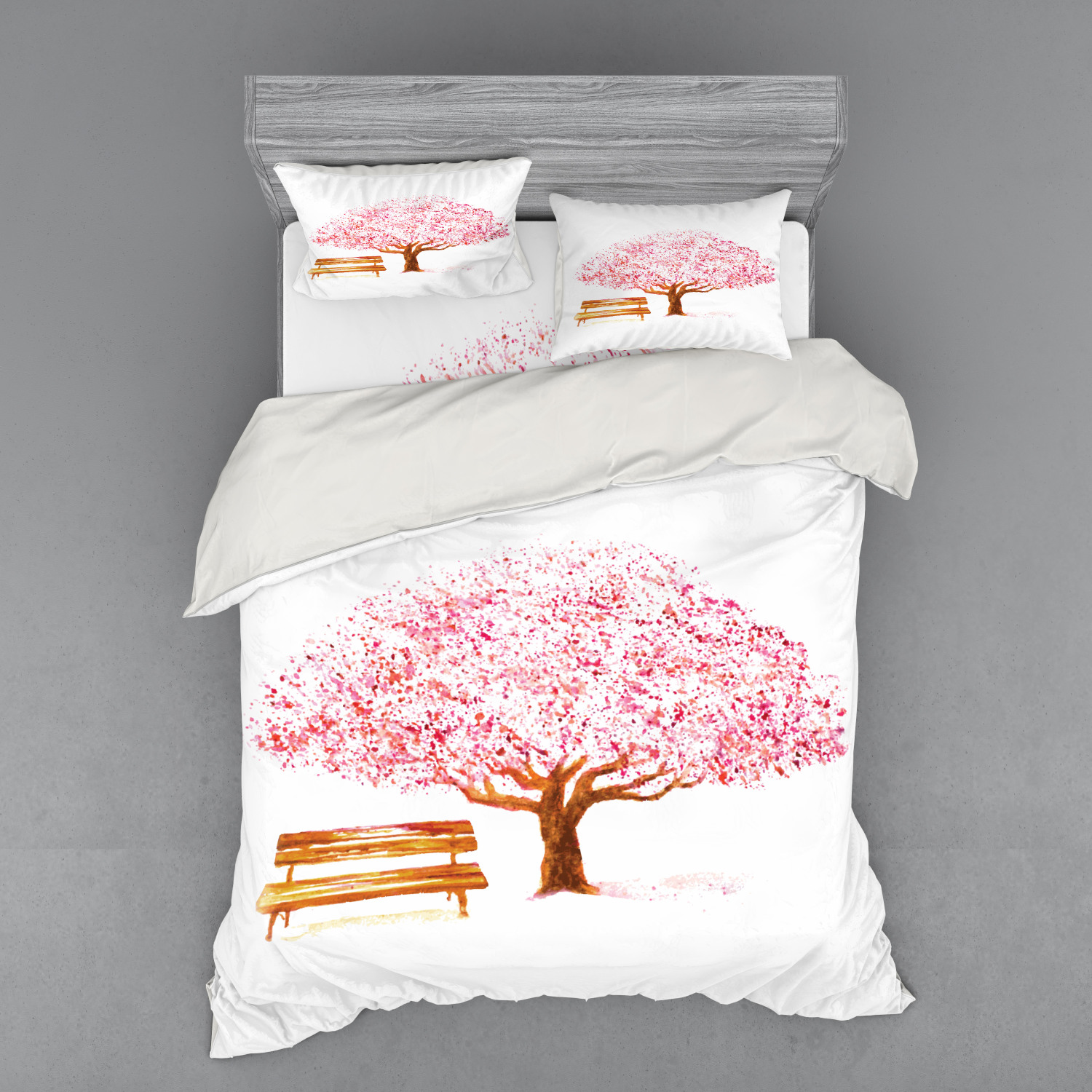 Ambesonne Nature Inspired Bedding Set Duvet Cover Sham Fitted Sheet in 3 Sizes - Picture 11 of 244