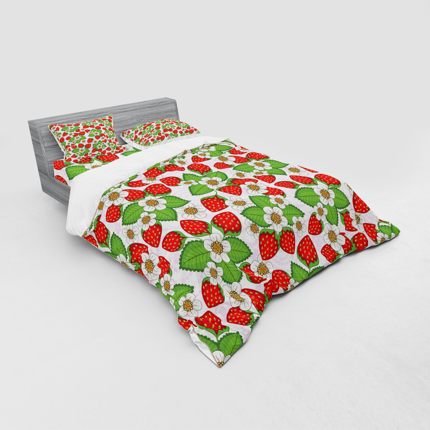 Ambesonne Spring Bedding Set Duvet Cover Sham Fitted Sheet in 3 Sizes - Picture 64 of 240