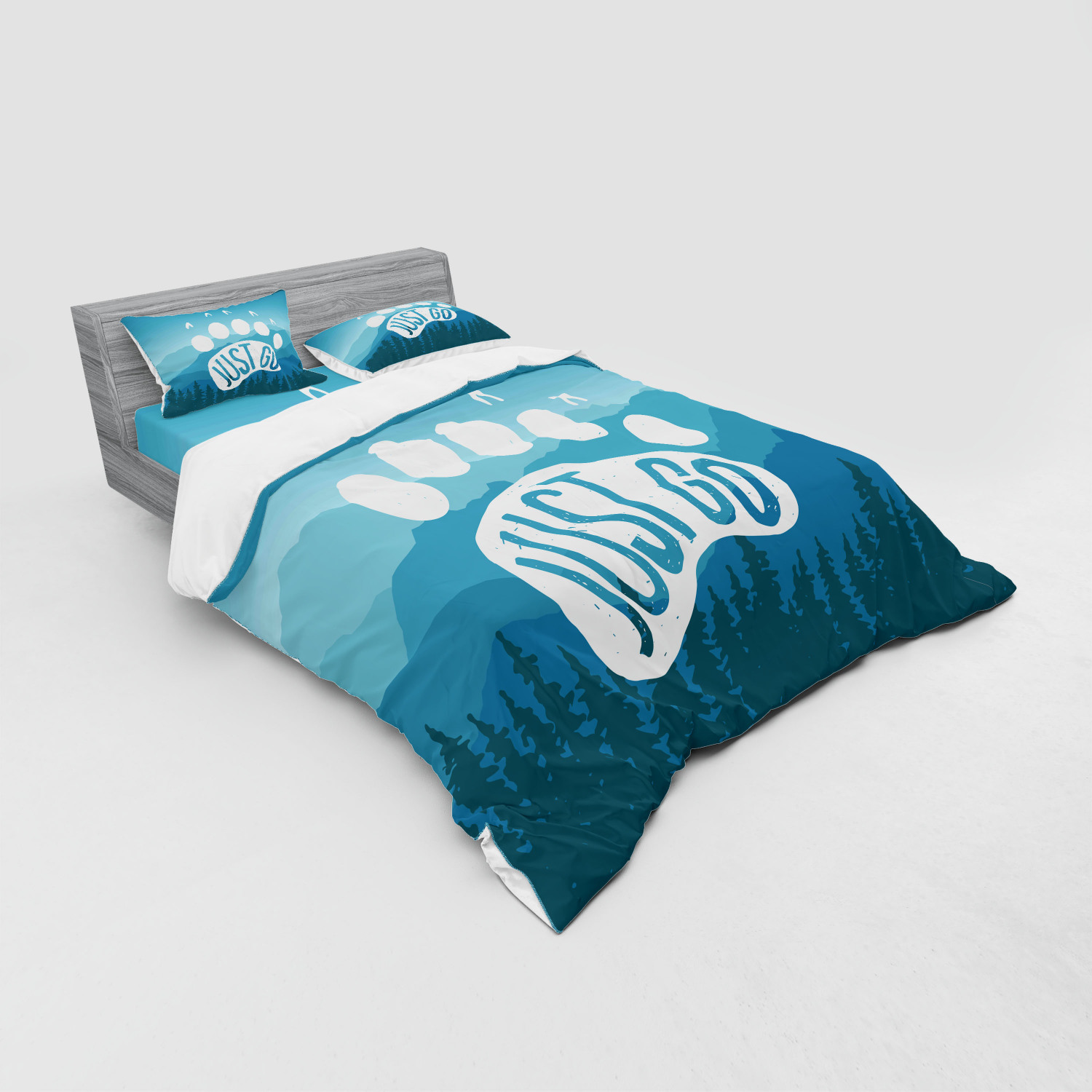 Ambesonne Retro Scene Bedding Set Duvet Cover Sham Fitted Sheet in 3 Sizes - Picture 128 of 244
