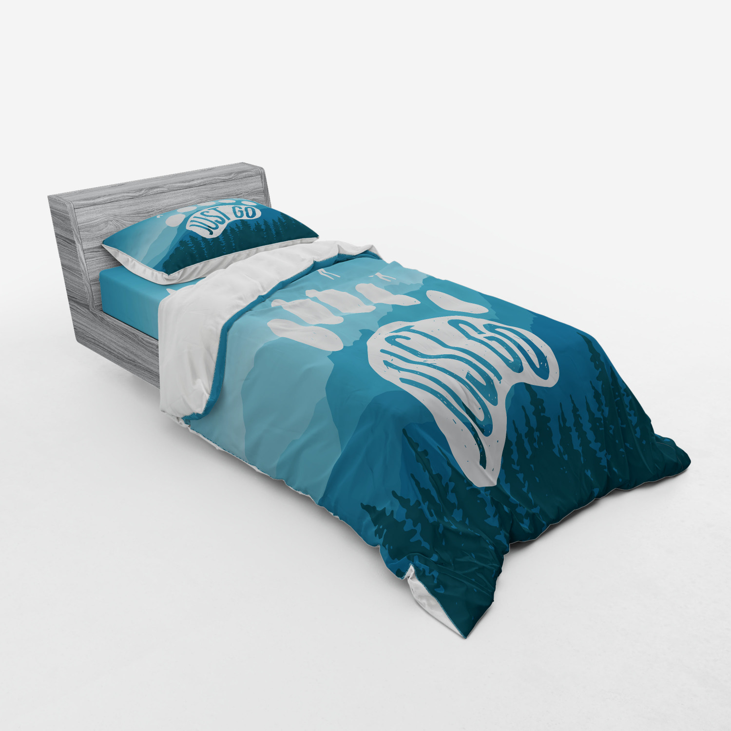 Ambesonne Retro Scene Bedding Set Duvet Cover Sham Fitted Sheet in 3 Sizes - Picture 126 of 244