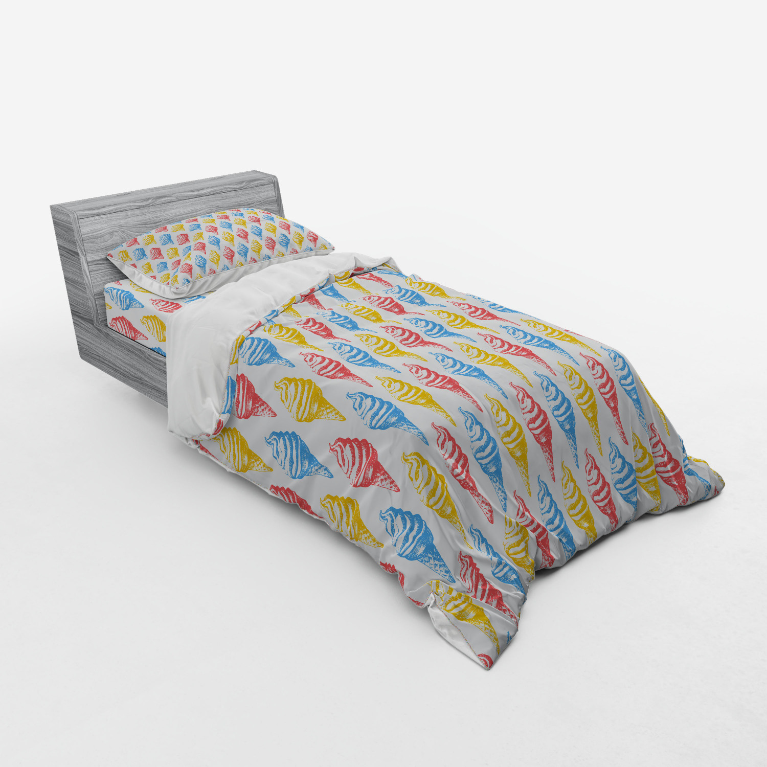 Ambesonne Retro Scene Bedding Set Duvet Cover Sham Fitted Sheet in 3 Sizes - Picture 110 of 244