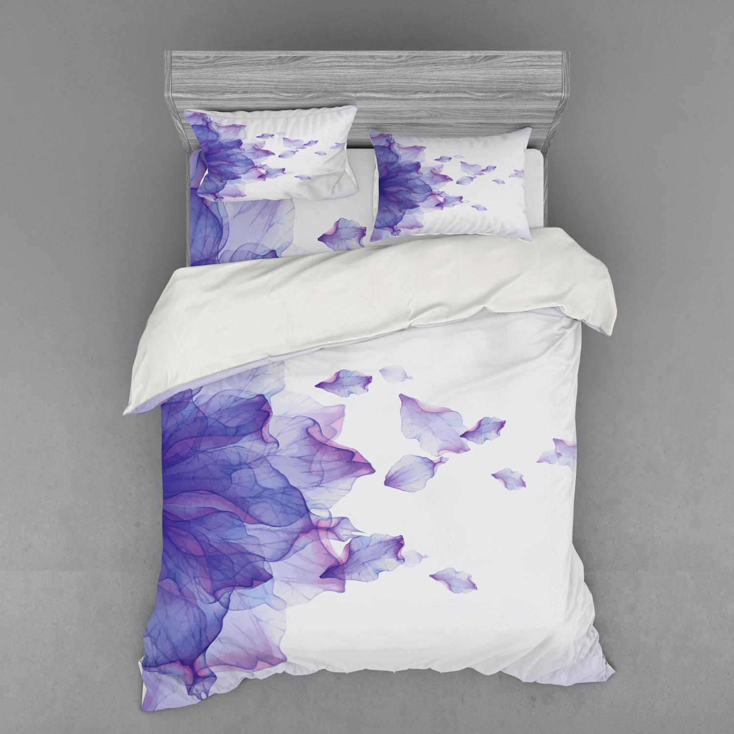 Ambesonne Flower Art Bedding Set Duvet Cover Sham Fitted Sheet in 3 Sizes - Picture 7 of 244