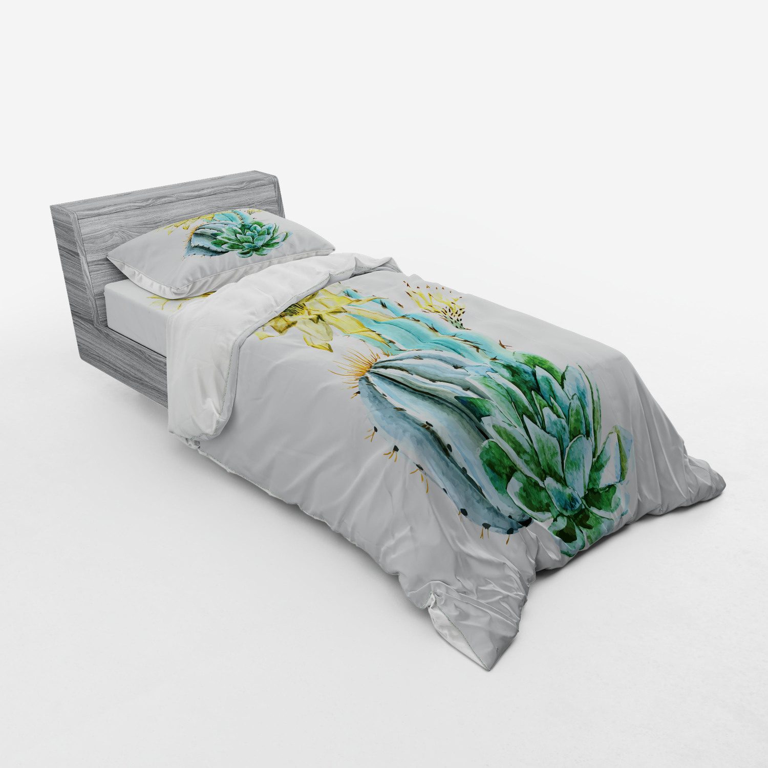 Ambesonne Flower Art Bedding Set Duvet Cover Sham Fitted Sheet in 3 Sizes - Picture 150 of 244