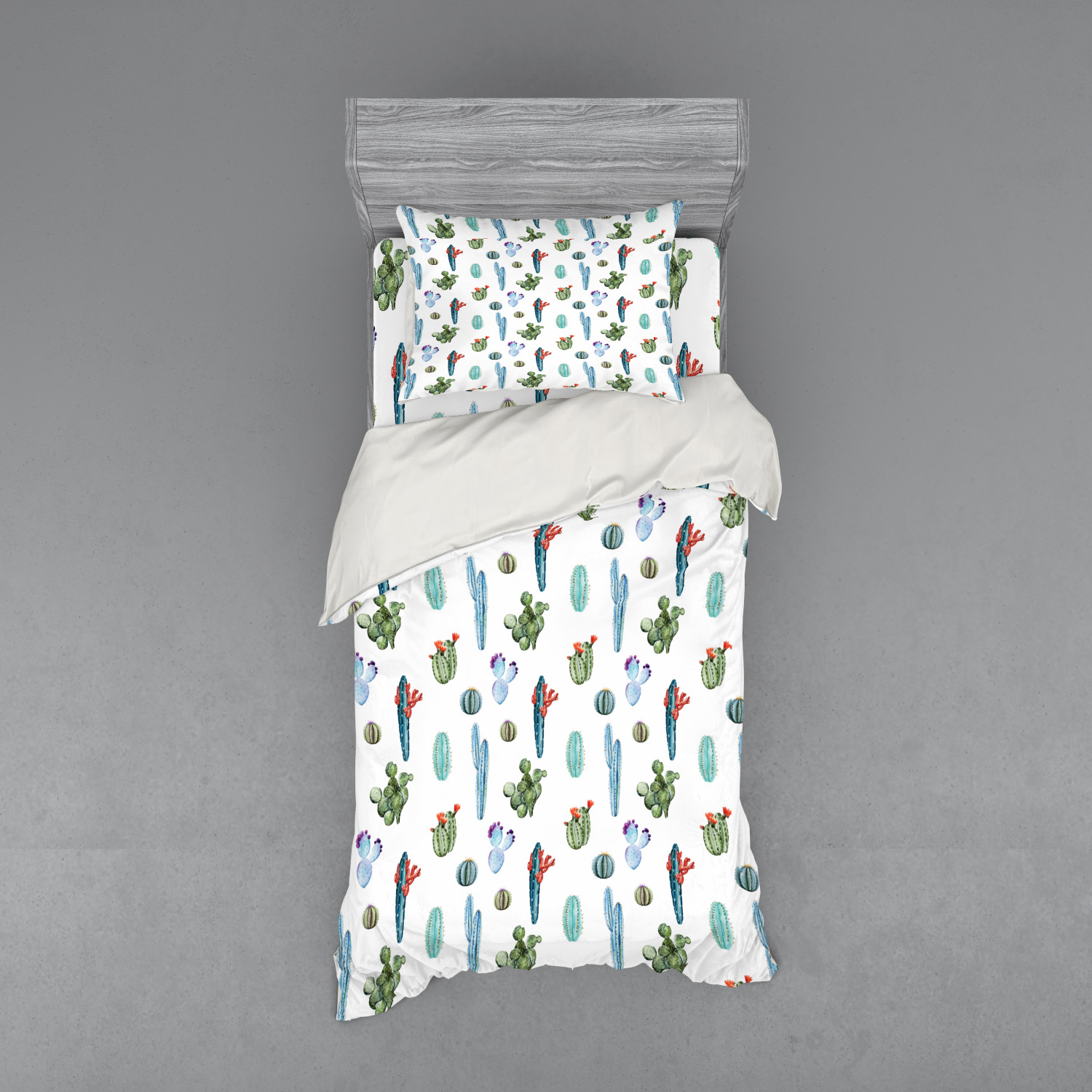 Ambesonne Flower Art Bedding Set Duvet Cover Sham Fitted Sheet in 3 Sizes - Picture 61 of 244