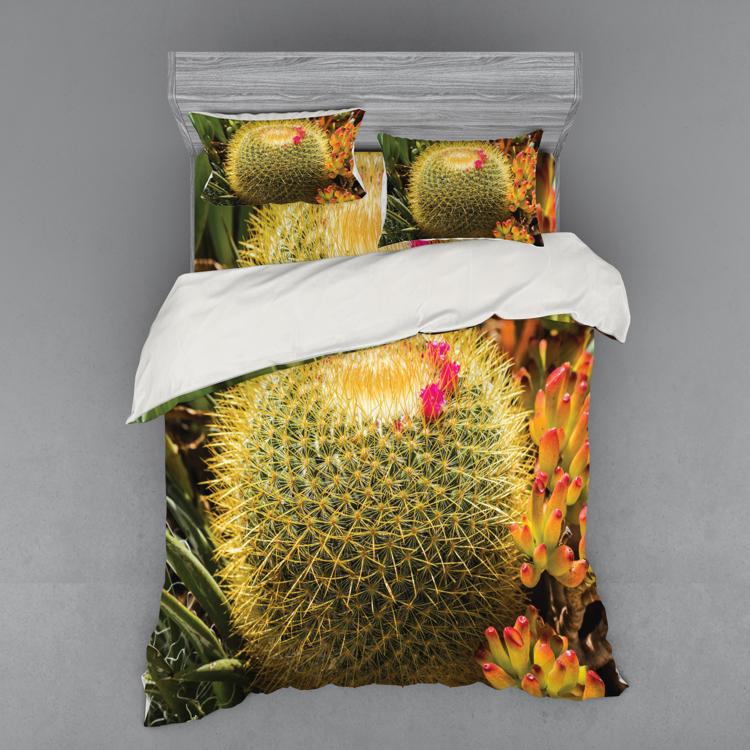 Ambesonne Flower Art Bedding Set Duvet Cover Sham Fitted Sheet in 3 Sizes - Picture 31 of 244