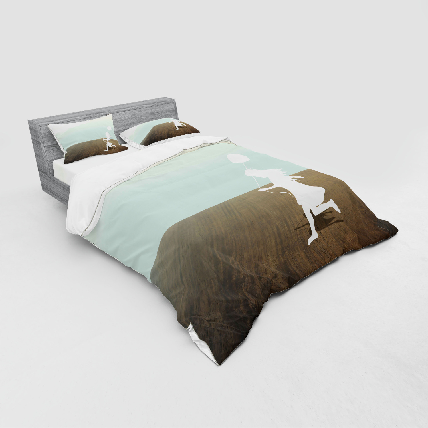 Ambesonne Retro Scene Bedding Set Duvet Cover Sham Fitted Sheet in 3 Sizes - Picture 116 of 244