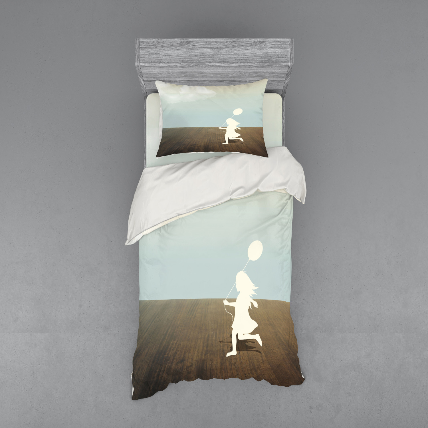 Ambesonne Retro Scene Bedding Set Duvet Cover Sham Fitted Sheet in 3 Sizes - Picture 113 of 244