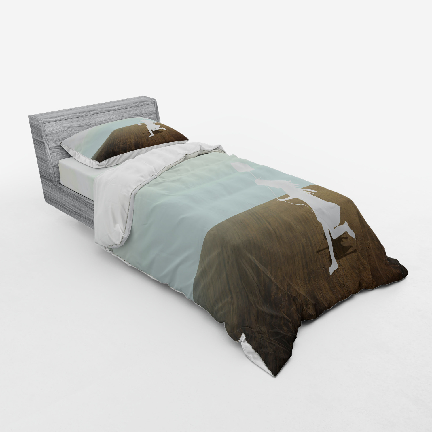 Ambesonne Retro Scene Bedding Set Duvet Cover Sham Fitted Sheet in 3 Sizes - Picture 114 of 244