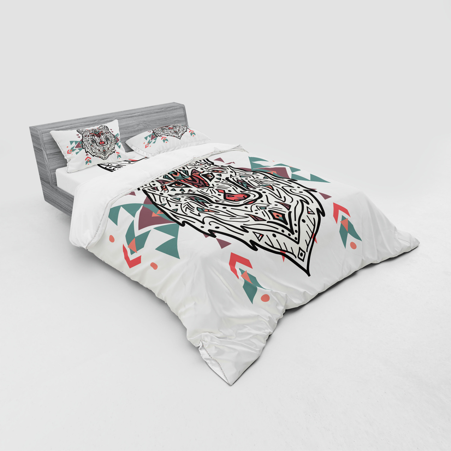 Ambesonne Ethnic Design Bedding Set Duvet Cover Sham Fitted Sheet in 3 Sizes - Picture 32 of 240