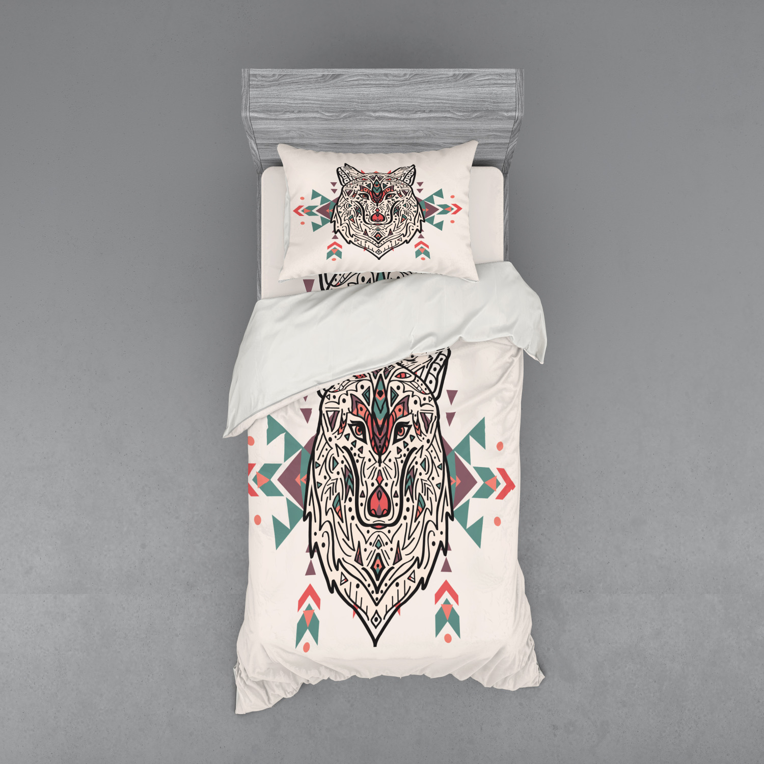 Ambesonne Ethnic Design Bedding Set Duvet Cover Sham Fitted Sheet in 3 Sizes - Picture 29 of 240
