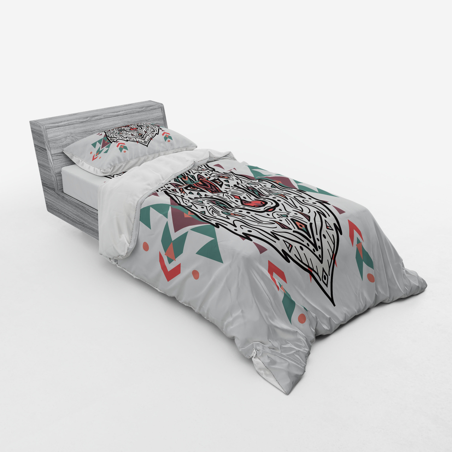 Ambesonne Ethnic Design Bedding Set Duvet Cover Sham Fitted Sheet in 3 Sizes - Picture 30 of 240