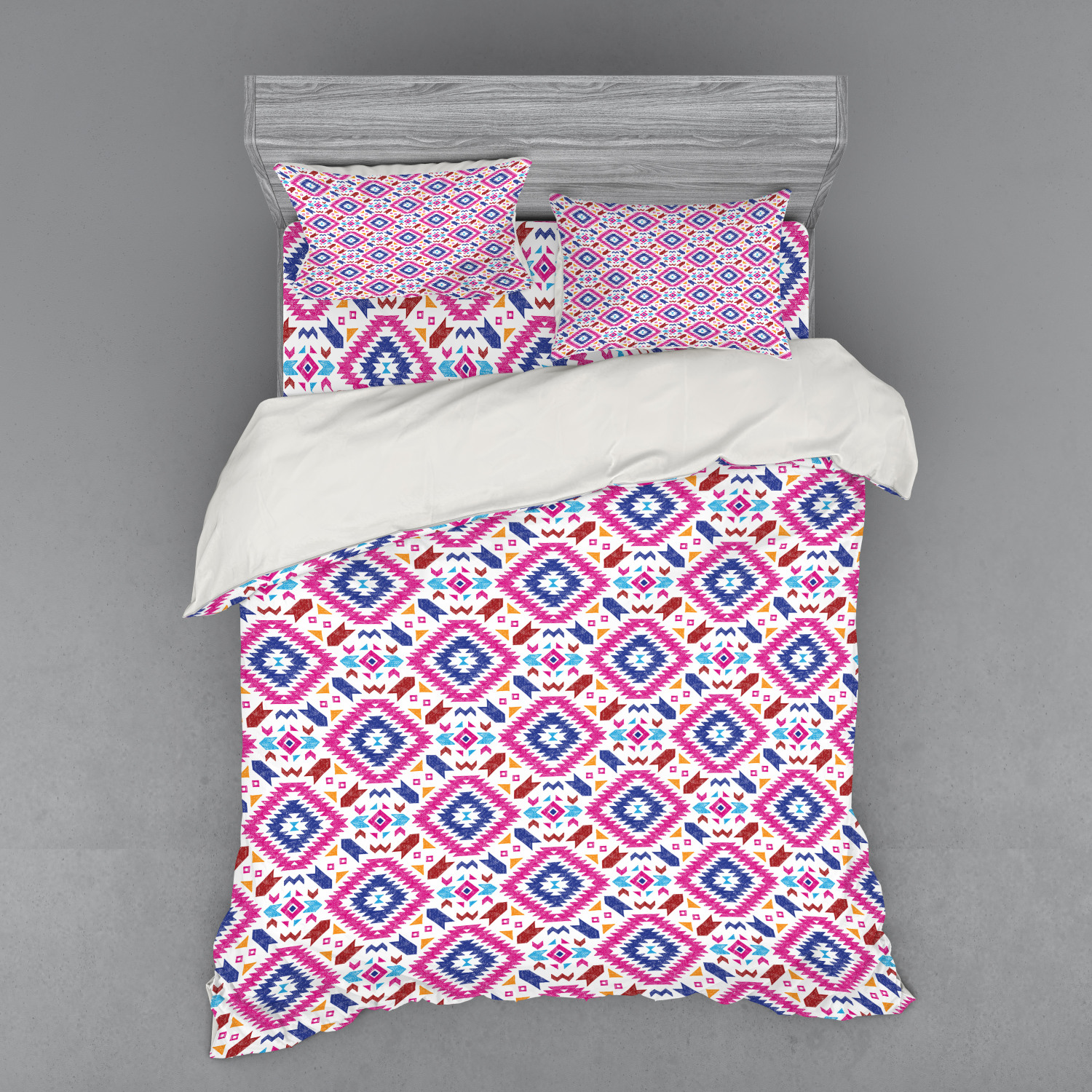 Ambesonne Ethnic Design Bedding Set Duvet Cover Sham Fitted Sheet in 3 Sizes - Picture 123 of 240