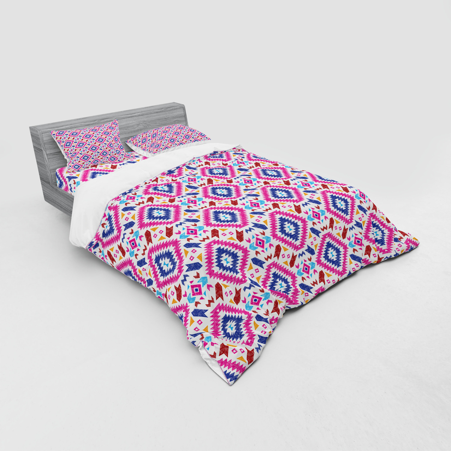 Ambesonne Ethnic Design Bedding Set Duvet Cover Sham Fitted Sheet in 3 Sizes - Picture 124 of 240