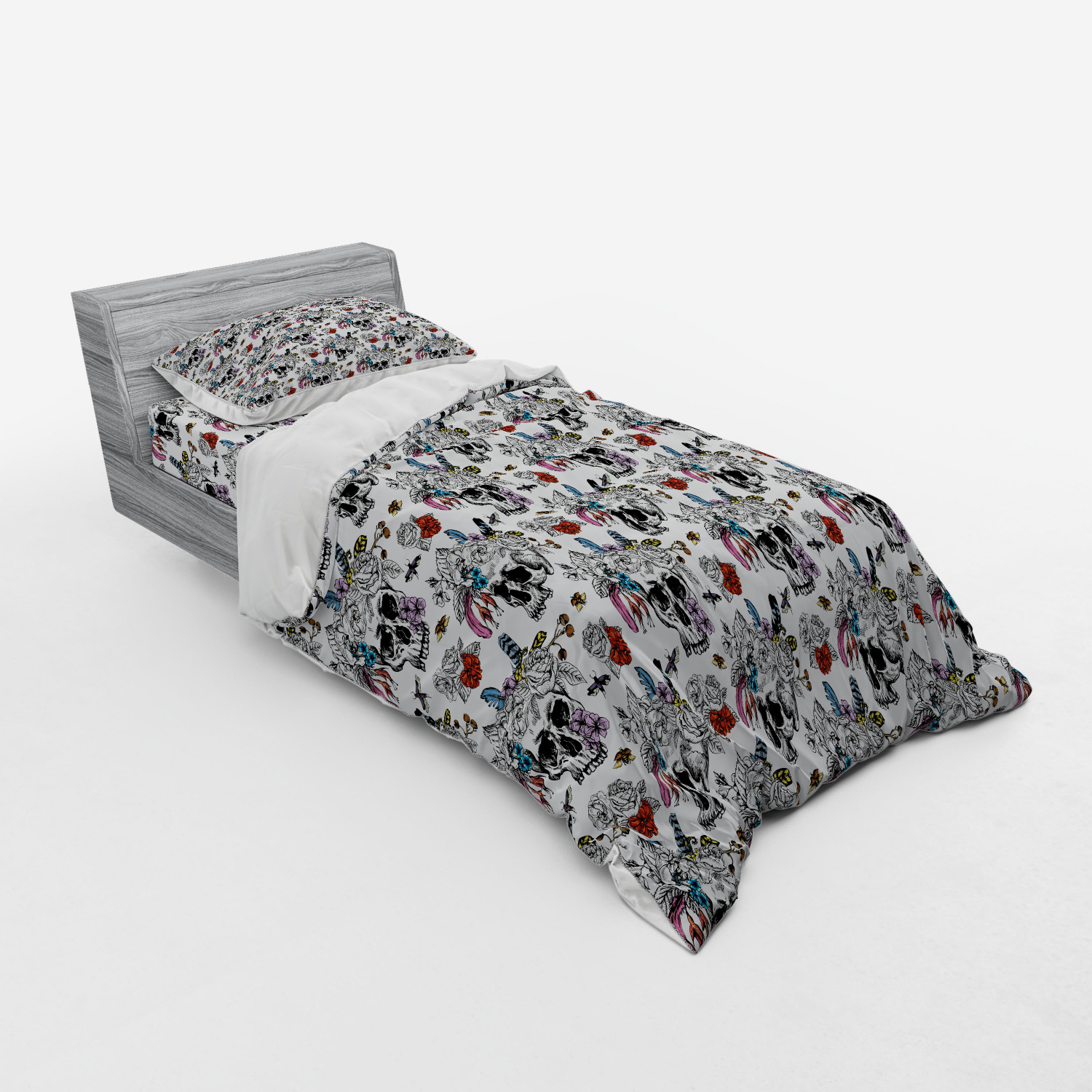 Ambesonne Vintage Scene Bedding Set Duvet Cover Sham Fitted Sheet in 3 Sizes - Picture 214 of 244
