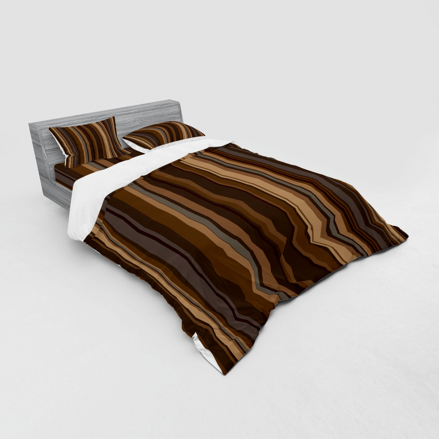 Ambesonne Retro Scene Bedding Set Duvet Cover Sham Fitted Sheet in 3 Sizes - Picture 180 of 244