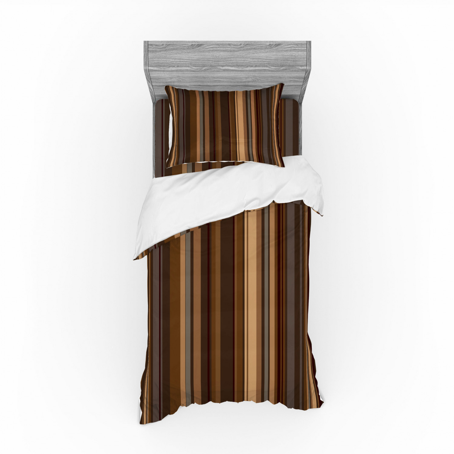 Ambesonne Retro Scene Bedding Set Duvet Cover Sham Fitted Sheet in 3 Sizes - Picture 177 of 244