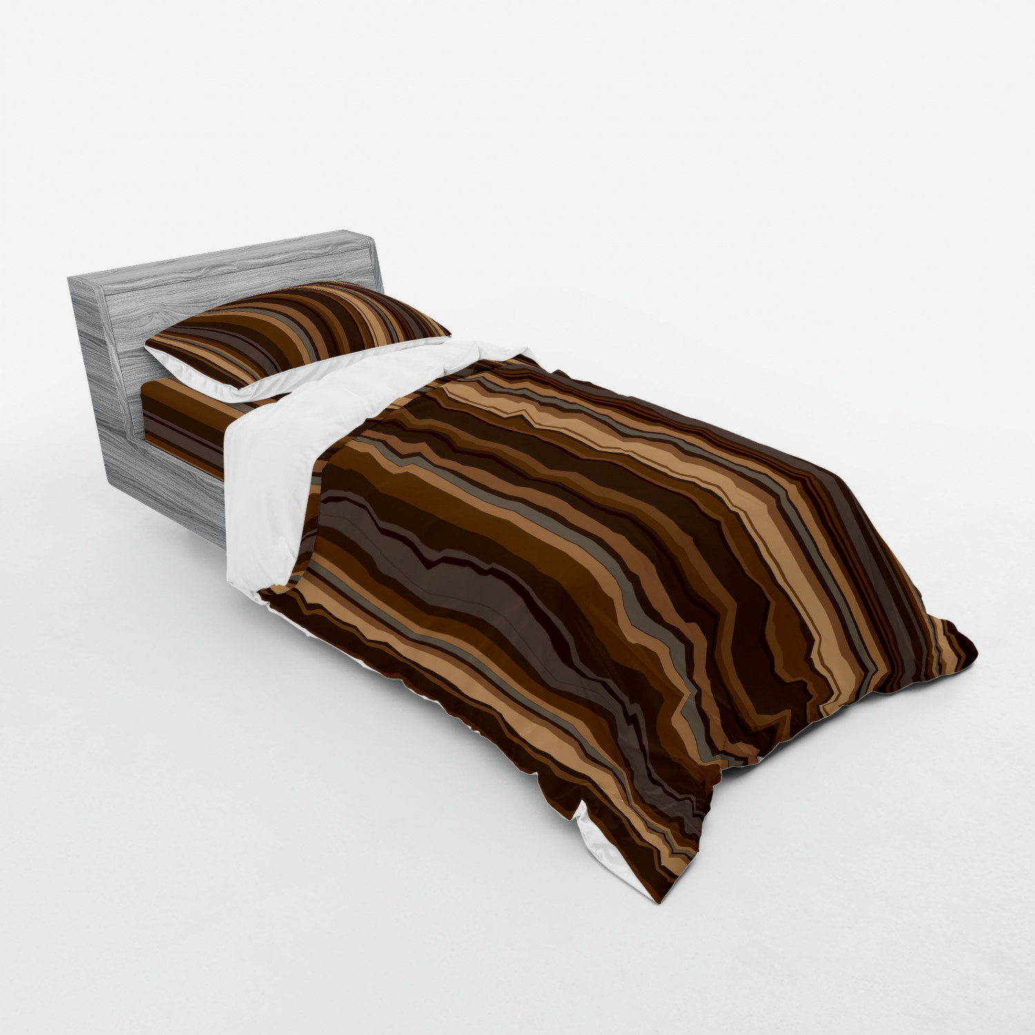 Ambesonne Retro Scene Bedding Set Duvet Cover Sham Fitted Sheet in 3 Sizes - Picture 178 of 244
