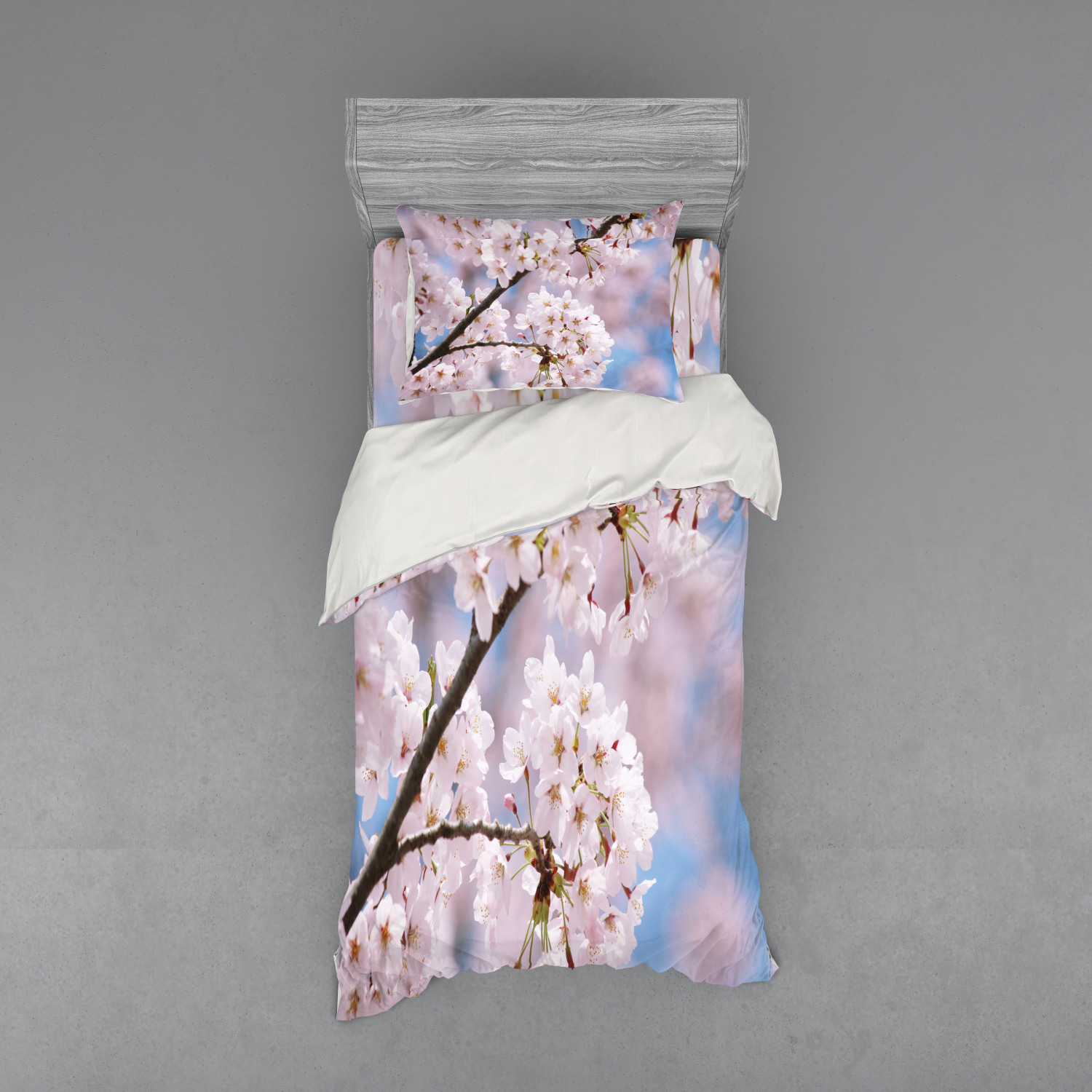 Ambesonne Spring Bedding Set Duvet Cover Sham Fitted Sheet in 3 Sizes - Picture 45 of 240