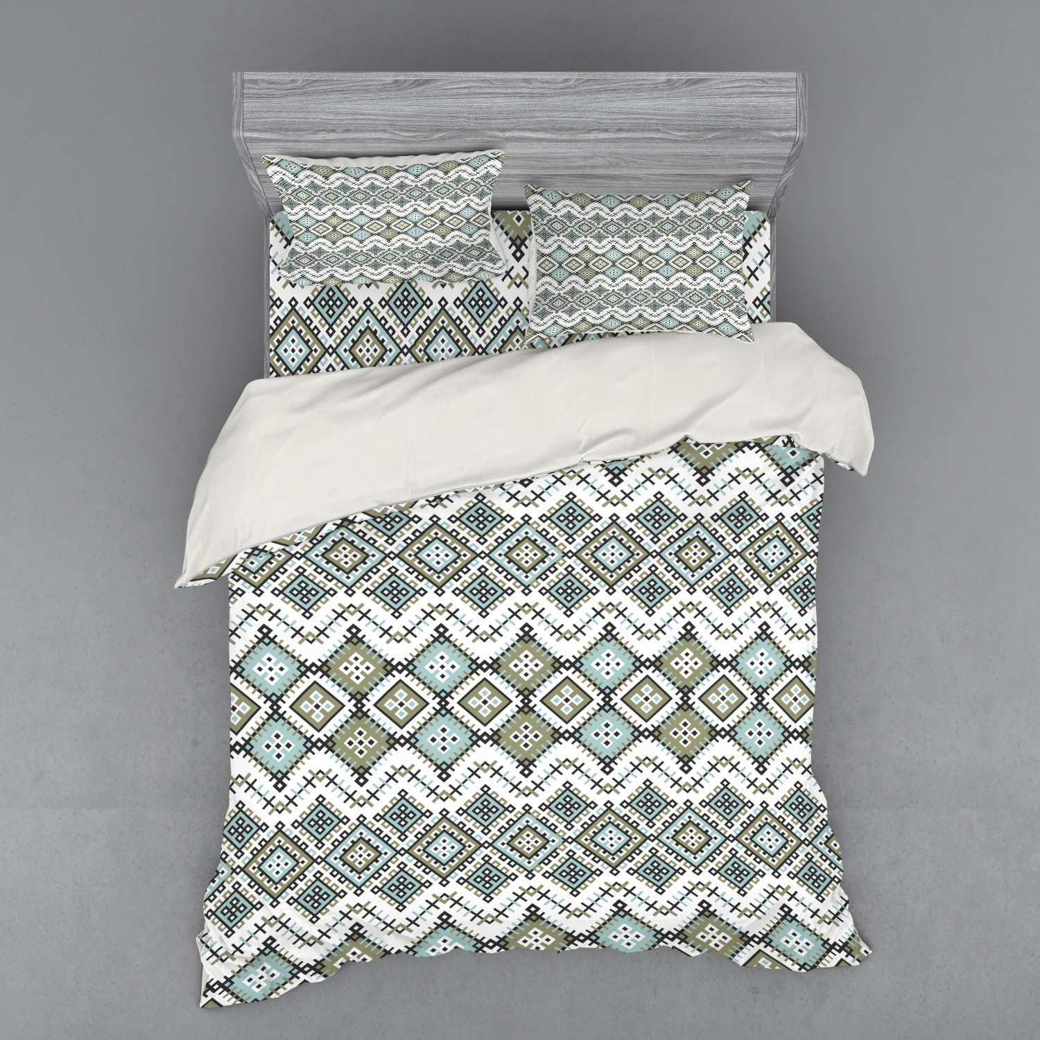 Ambesonne Ethnic Design Bedding Set Duvet Cover Sham Fitted Sheet in 3 Sizes - Picture 111 of 240