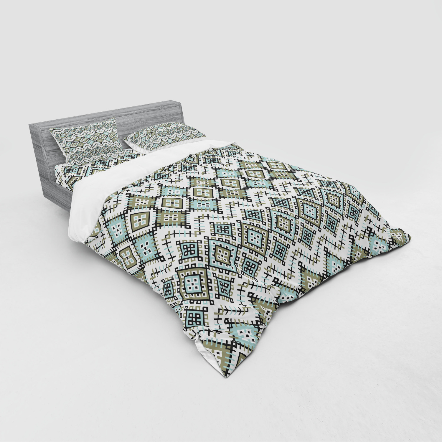 Ambesonne Ethnic Design Bedding Set Duvet Cover Sham Fitted Sheet in 3 Sizes - Picture 112 of 240
