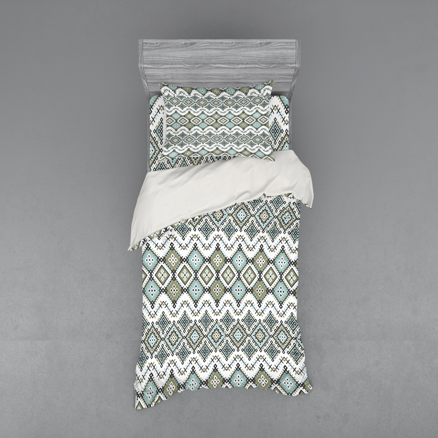 Ambesonne Ethnic Design Bedding Set Duvet Cover Sham Fitted Sheet in 3 Sizes - Picture 109 of 240