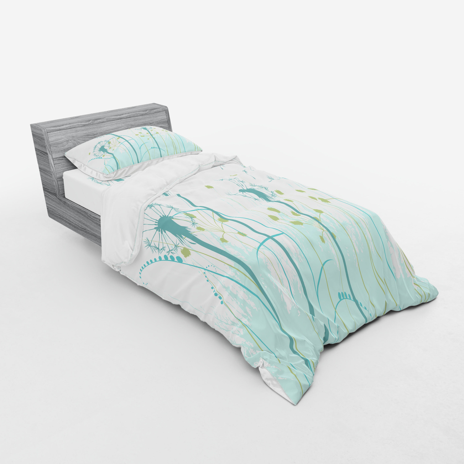 Ambesonne Spring Bedding Set Duvet Cover Sham Fitted Sheet in 3 Sizes - Picture 42 of 240