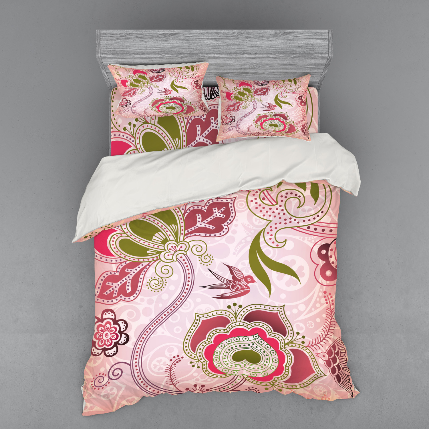 Ambesonne Ethnic Design Bedding Set Duvet Cover Sham Fitted Sheet in 3 Sizes - Picture 211 of 240