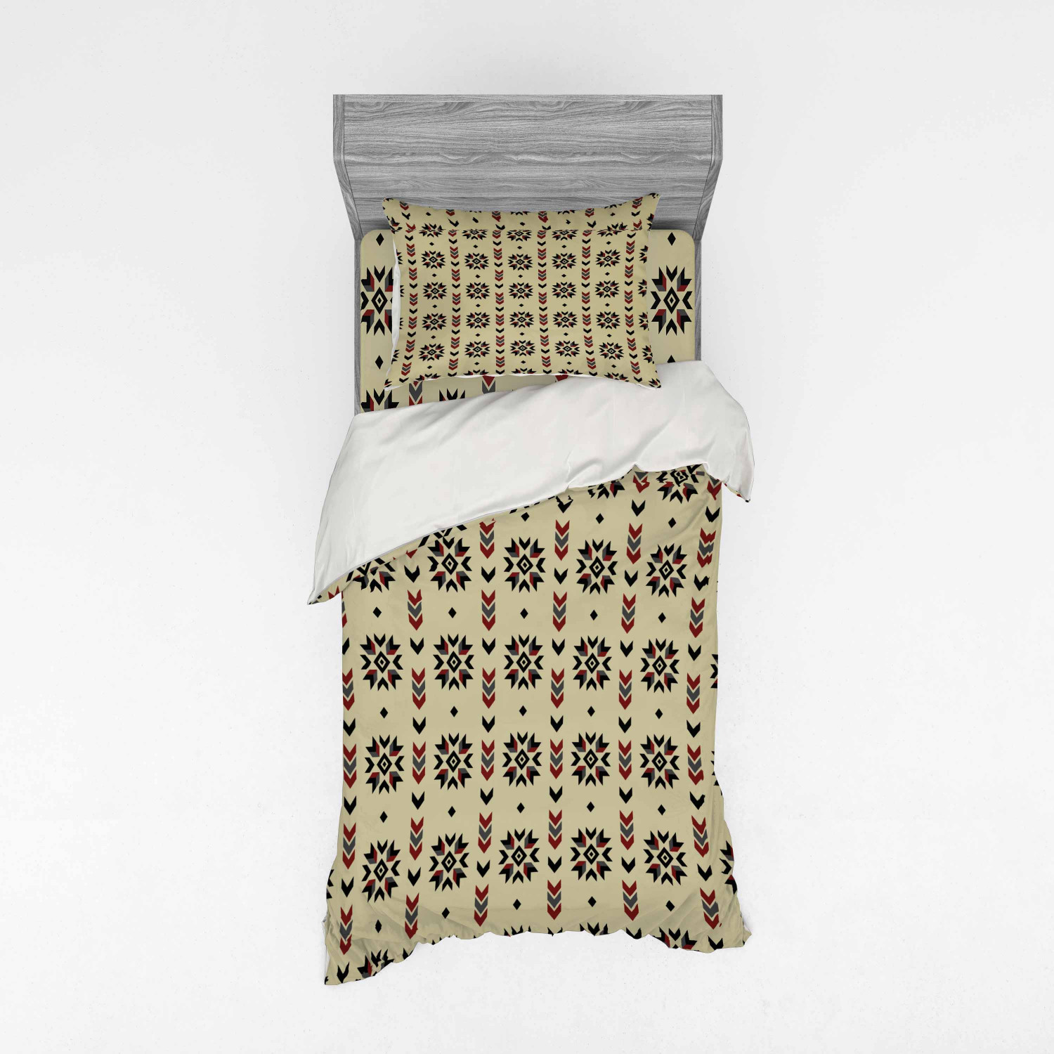 Ambesonne Ethnic Design Bedding Set Duvet Cover Sham Fitted Sheet in 3 Sizes - Picture 45 of 240