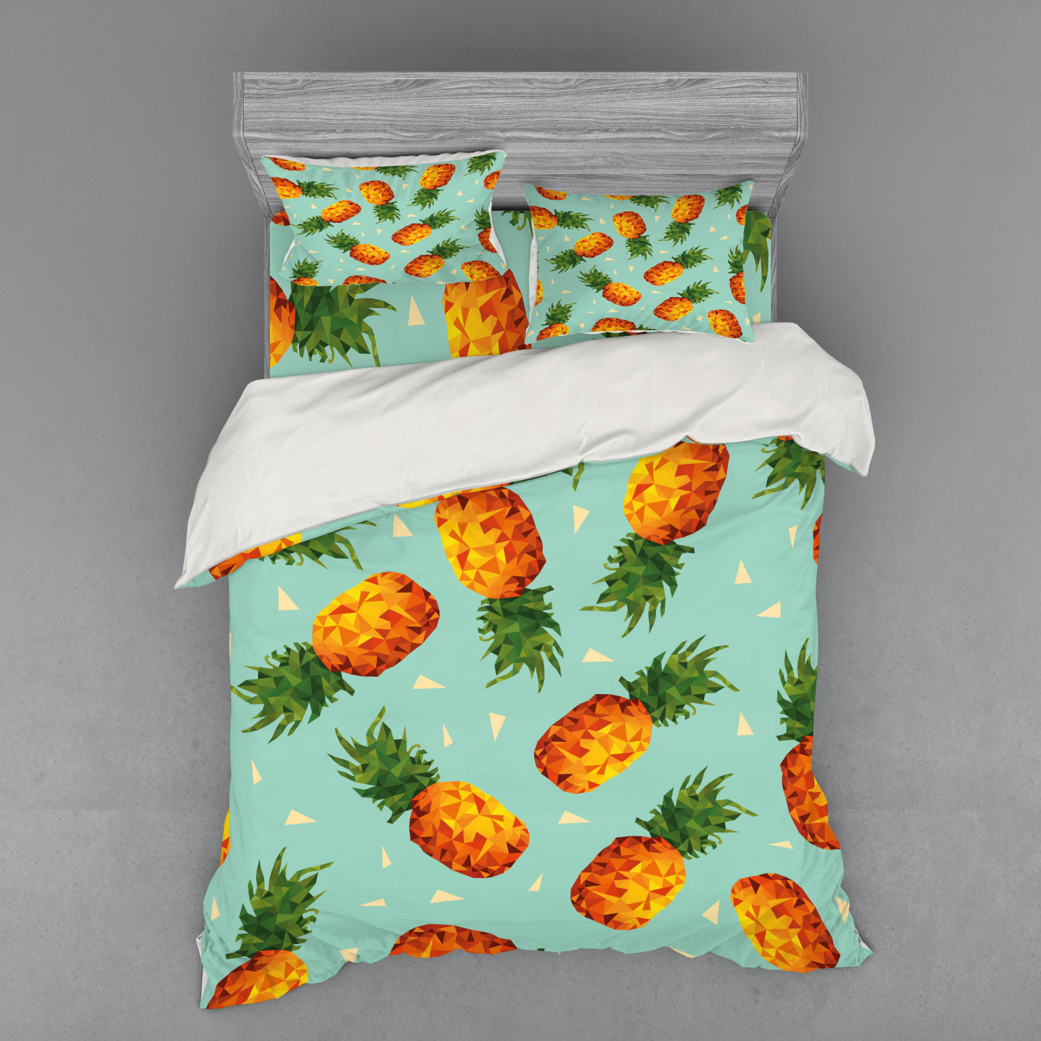 Ambesonne Retro Scene Bedding Set Duvet Cover Sham Fitted Sheet in 3 Sizes - Picture 203 of 244