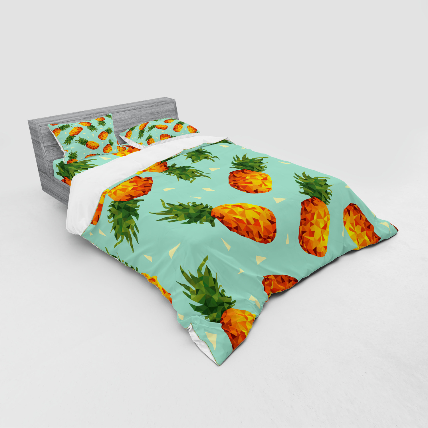 Ambesonne Retro Scene Bedding Set Duvet Cover Sham Fitted Sheet in 3 Sizes - Picture 204 of 244