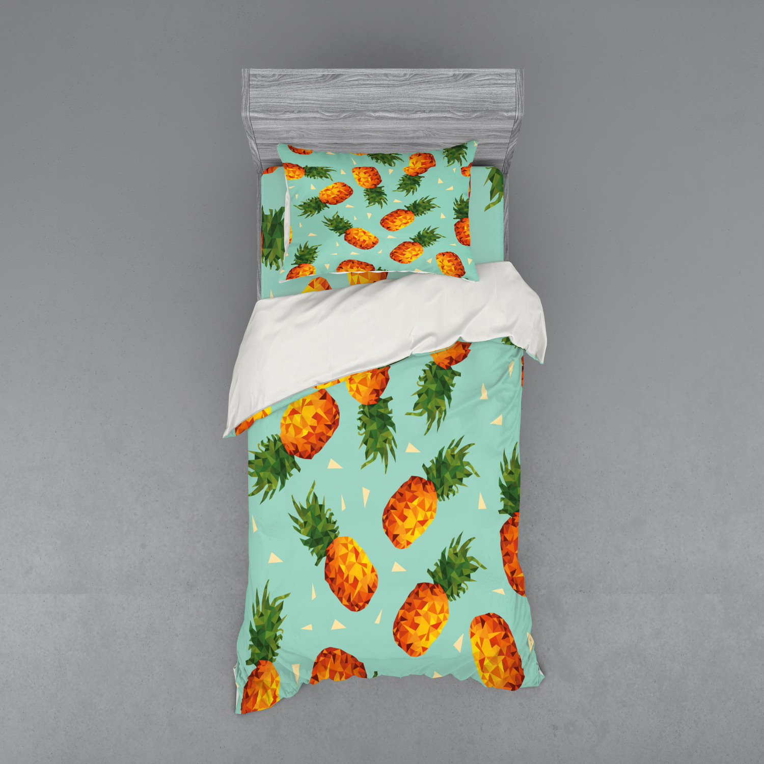 Ambesonne Retro Scene Bedding Set Duvet Cover Sham Fitted Sheet in 3 Sizes - Picture 201 of 244