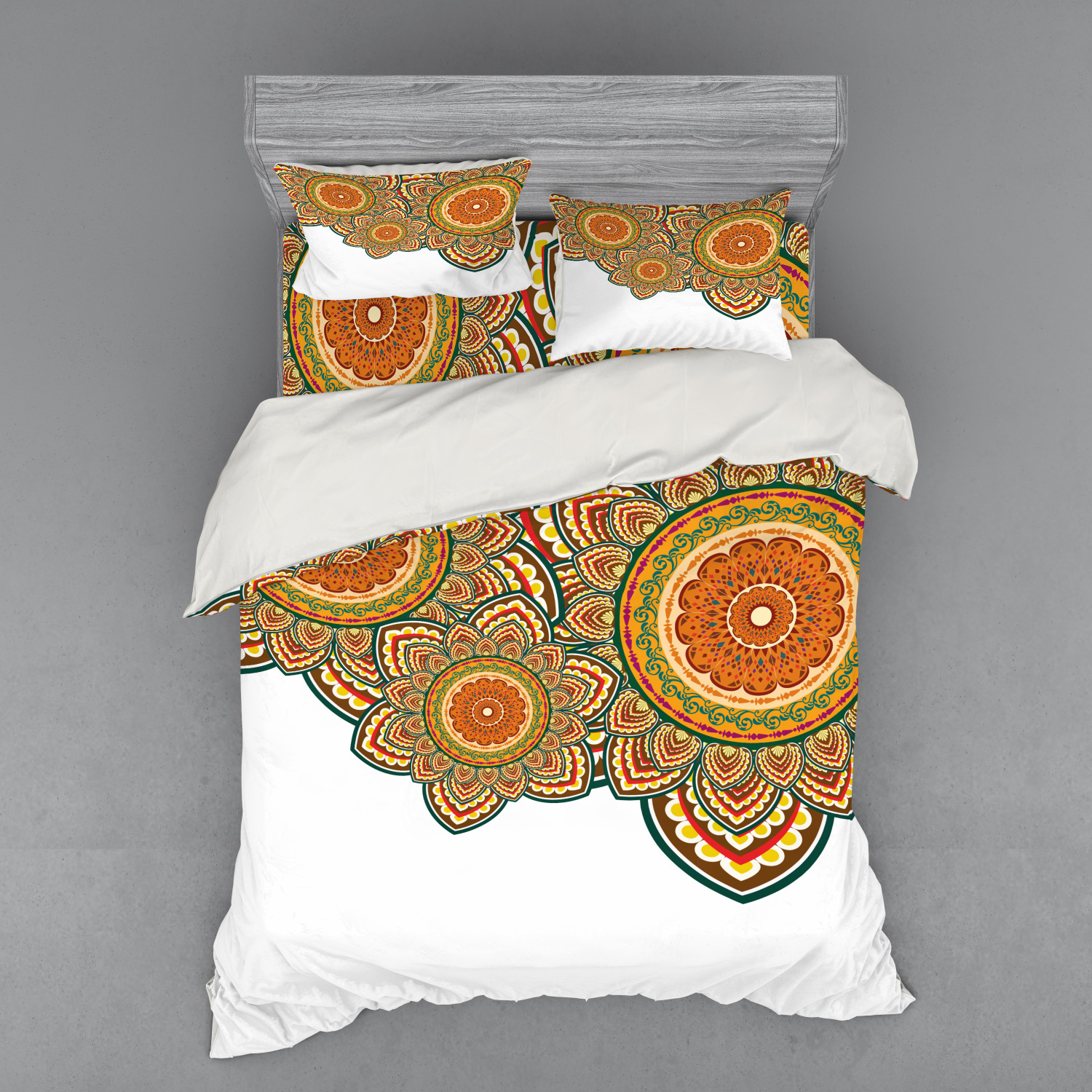 Ambesonne Ethnic Design Bedding Set Duvet Cover Sham Fitted Sheet in 3 Sizes - Picture 183 of 240