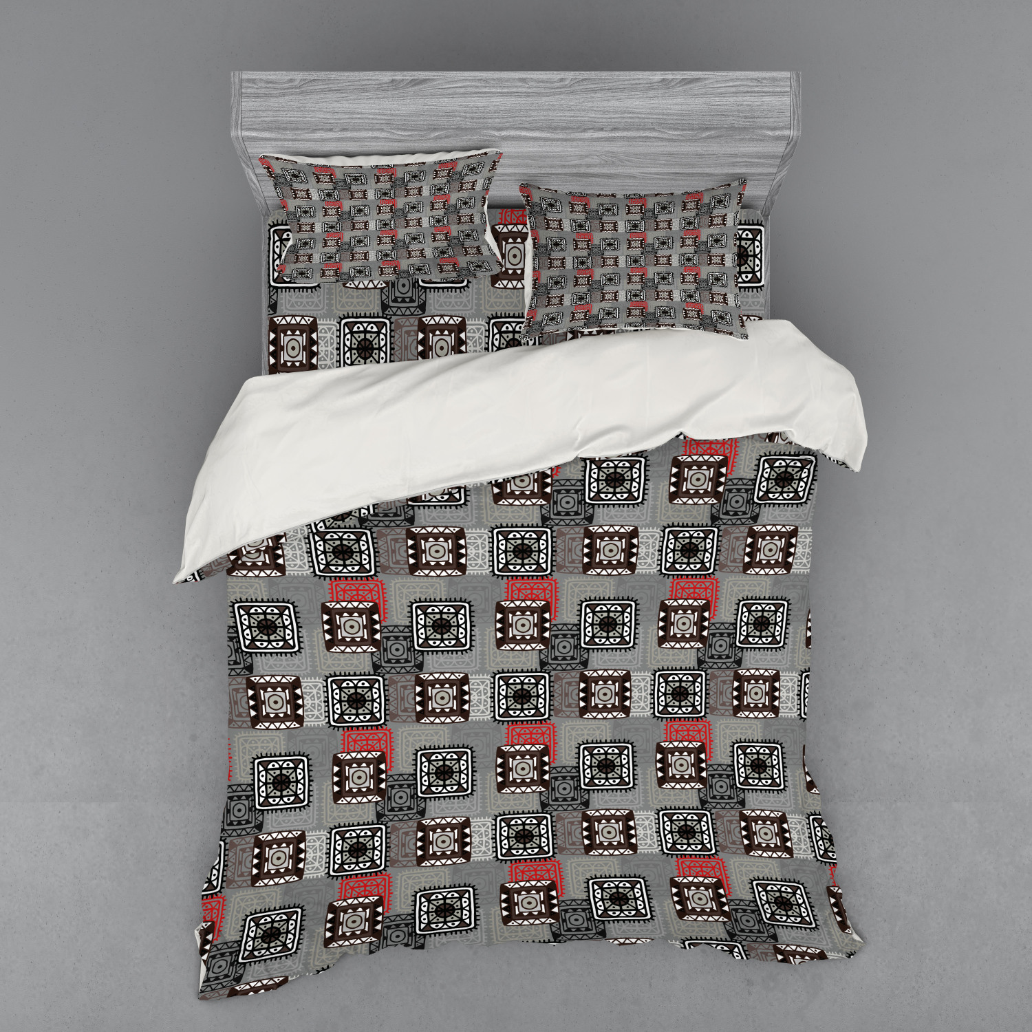 Ambesonne Ethnic Design Bedding Set Duvet Cover Sham Fitted Sheet in 3 Sizes - Picture 27 of 240