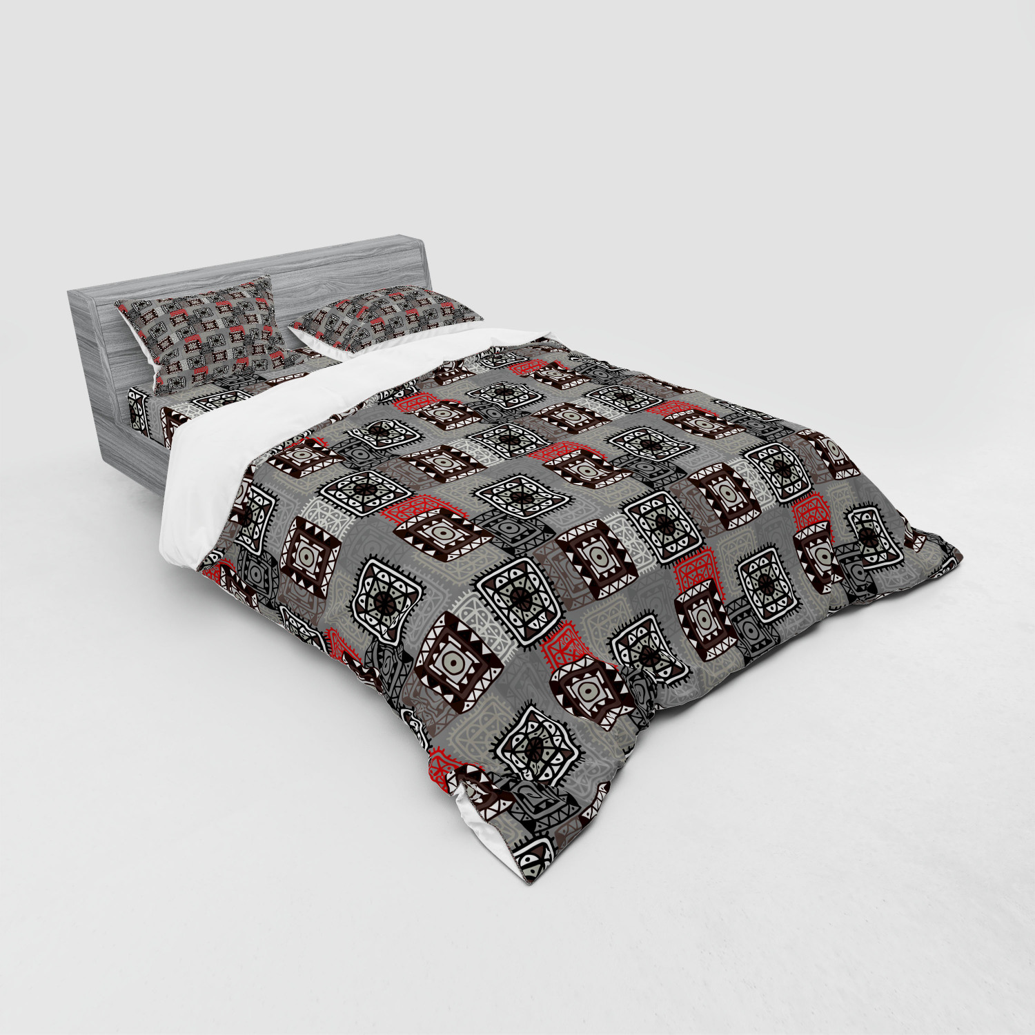 Ambesonne Ethnic Design Bedding Set Duvet Cover Sham Fitted Sheet in 3 Sizes - Picture 28 of 240