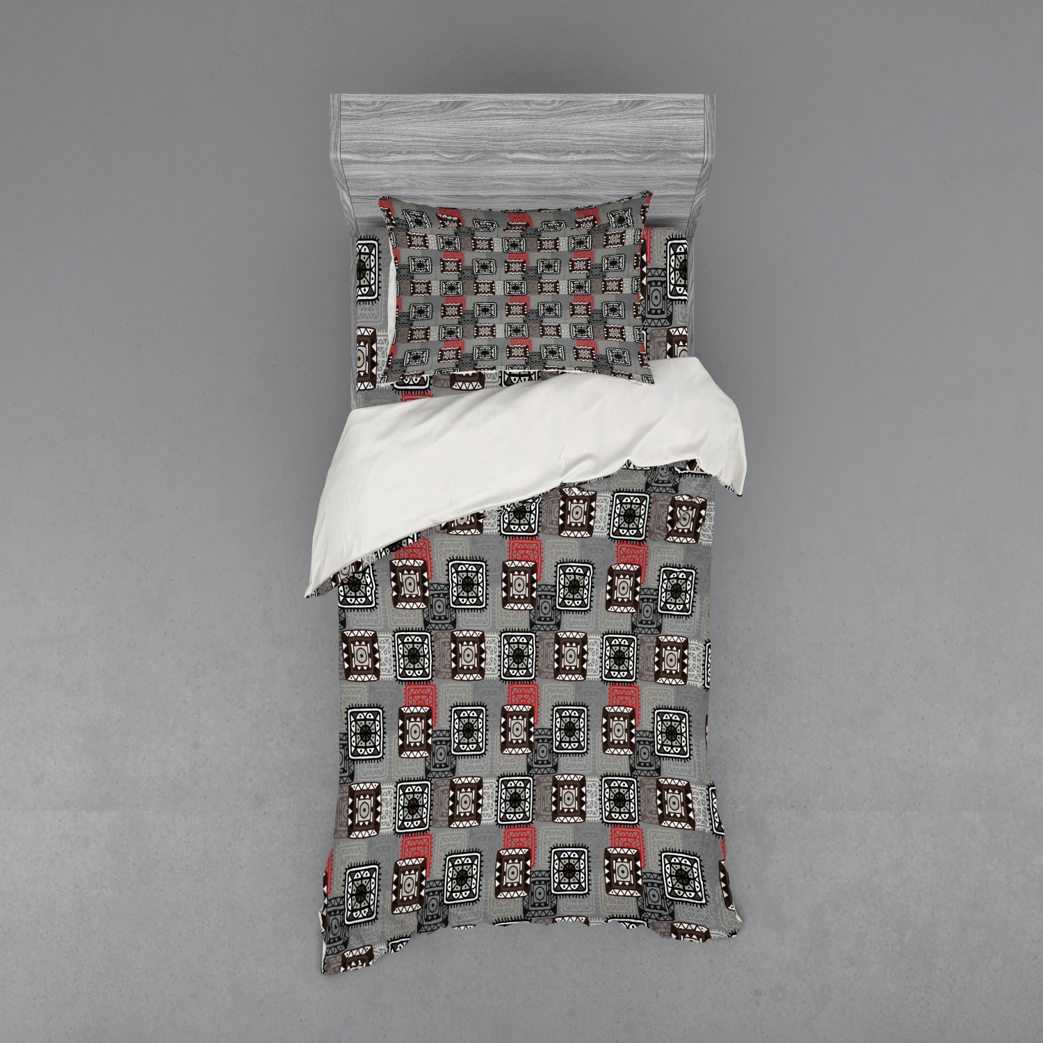 Ambesonne Ethnic Design Bedding Set Duvet Cover Sham Fitted Sheet in 3 Sizes - Picture 25 of 240