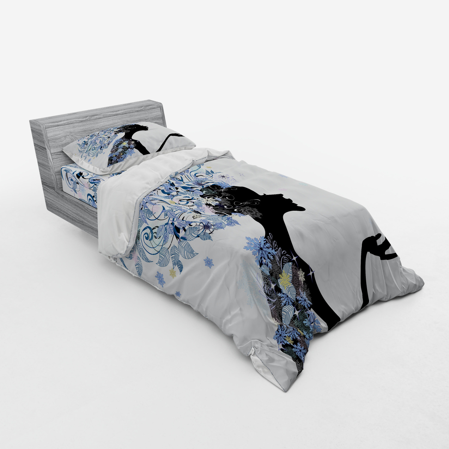 Ambesonne Retro Scene Bedding Set Duvet Cover Sham Fitted Sheet in 3 Sizes - Picture 78 of 244