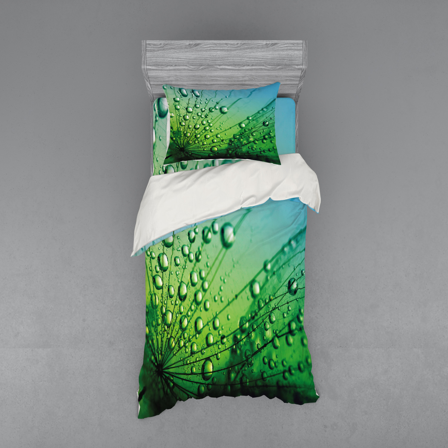 Ambesonne Flower Art Bedding Set Duvet Cover Sham Fitted Sheet in 3 Sizes - Picture 141 of 244