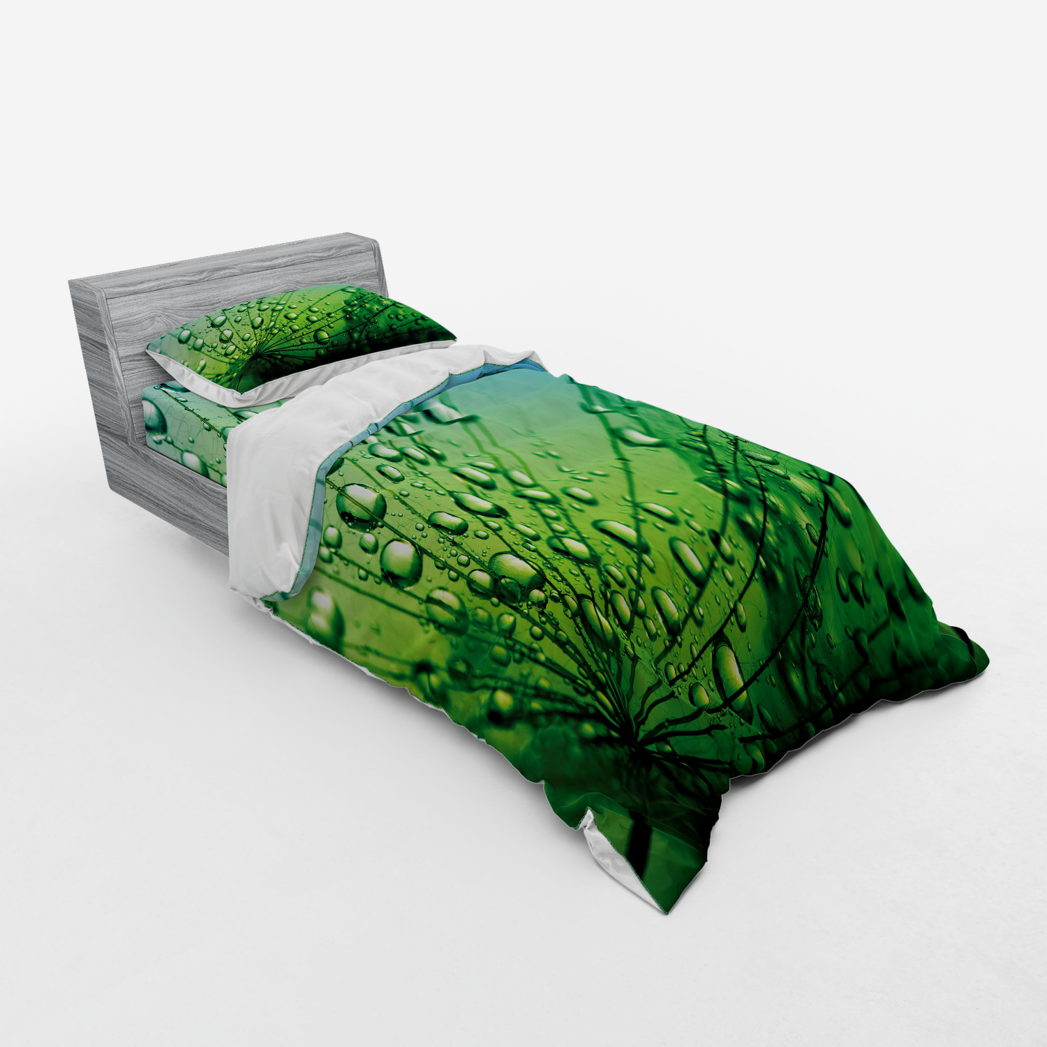 Ambesonne Flower Art Bedding Set Duvet Cover Sham Fitted Sheet in 3 Sizes - Picture 142 of 244