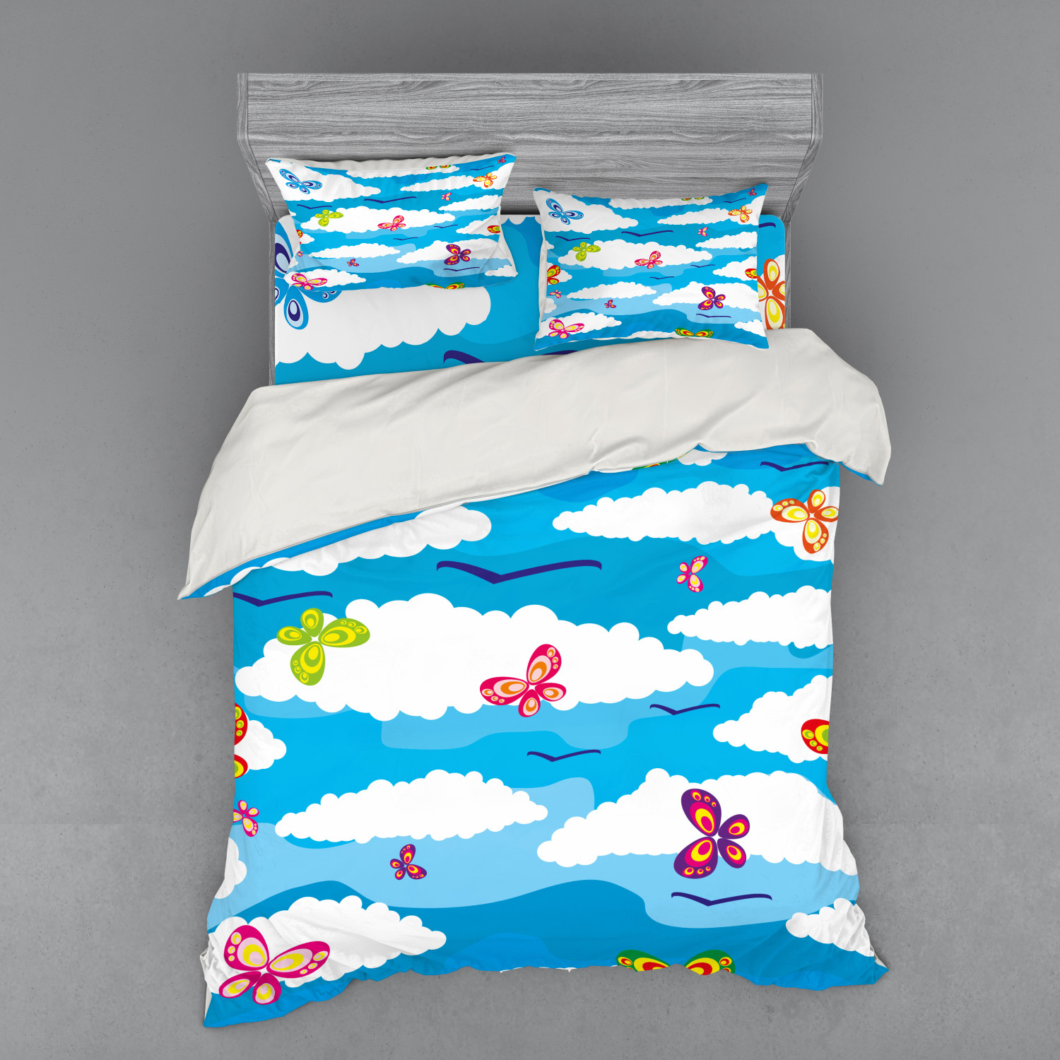 Ambesonne Spring Bedding Set Duvet Cover Sham Fitted Sheet in 3 Sizes - Picture 27 of 240