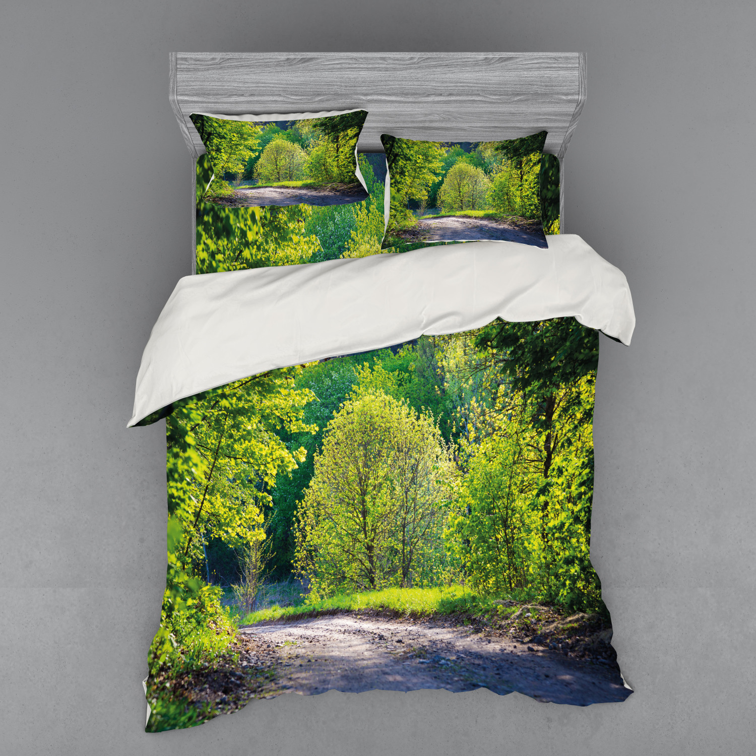Ambesonne Spring Bedding Set Duvet Cover Sham Fitted Sheet in 3 Sizes - Picture 151 of 240