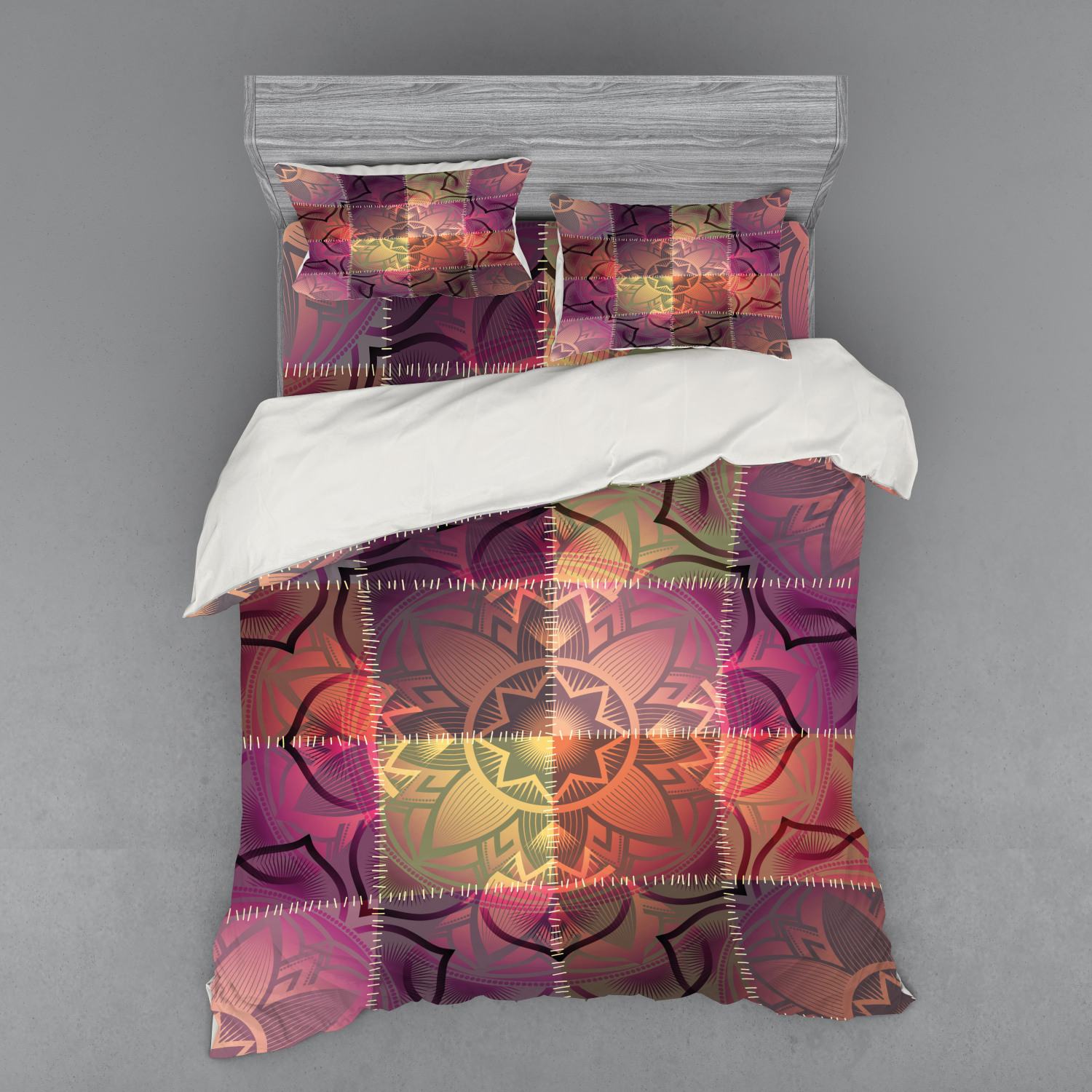 Ambesonne Ethnic Design Bedding Set Duvet Cover Sham Fitted Sheet in 3 Sizes - Picture 155 of 240