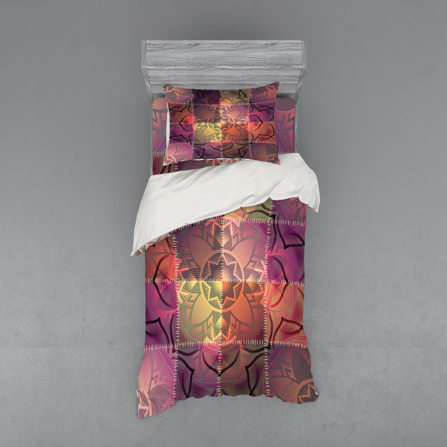 Ambesonne Ethnic Design Bedding Set Duvet Cover Sham Fitted Sheet in 3 Sizes - Picture 153 of 240