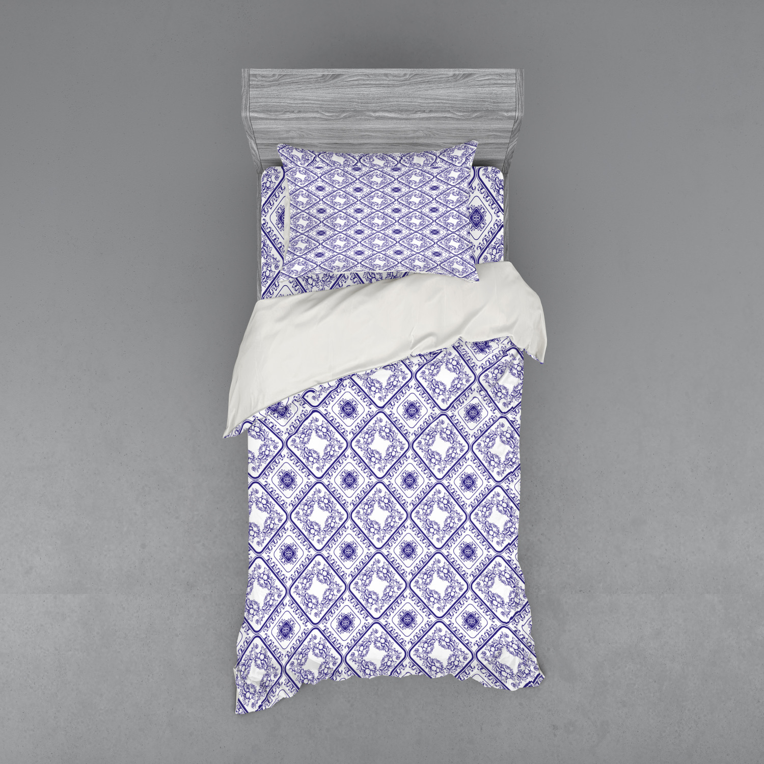 Ambesonne Flower Art Bedding Set Duvet Cover Sham Fitted Sheet in 3 Sizes - Picture 13 of 244