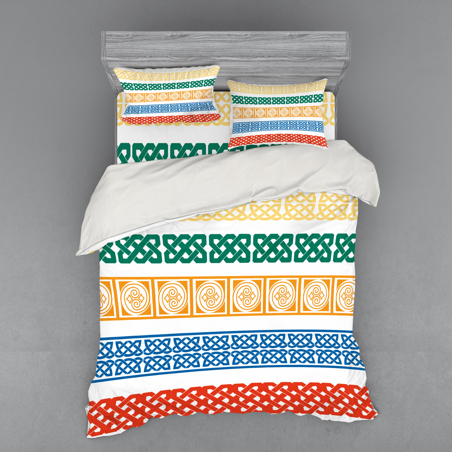 Ambesonne Ethnic Design Bedding Set Duvet Cover Sham Fitted Sheet in 3 Sizes - Picture 59 of 240