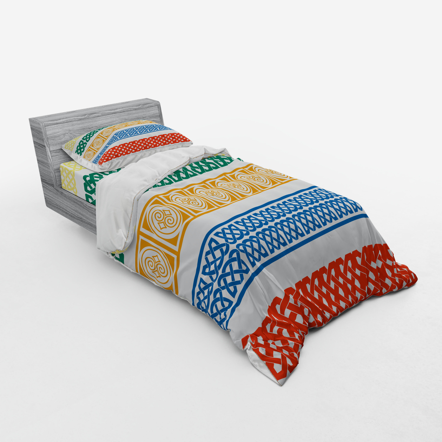 Ambesonne Ethnic Design Bedding Set Duvet Cover Sham Fitted Sheet in 3 Sizes - Picture 58 of 240