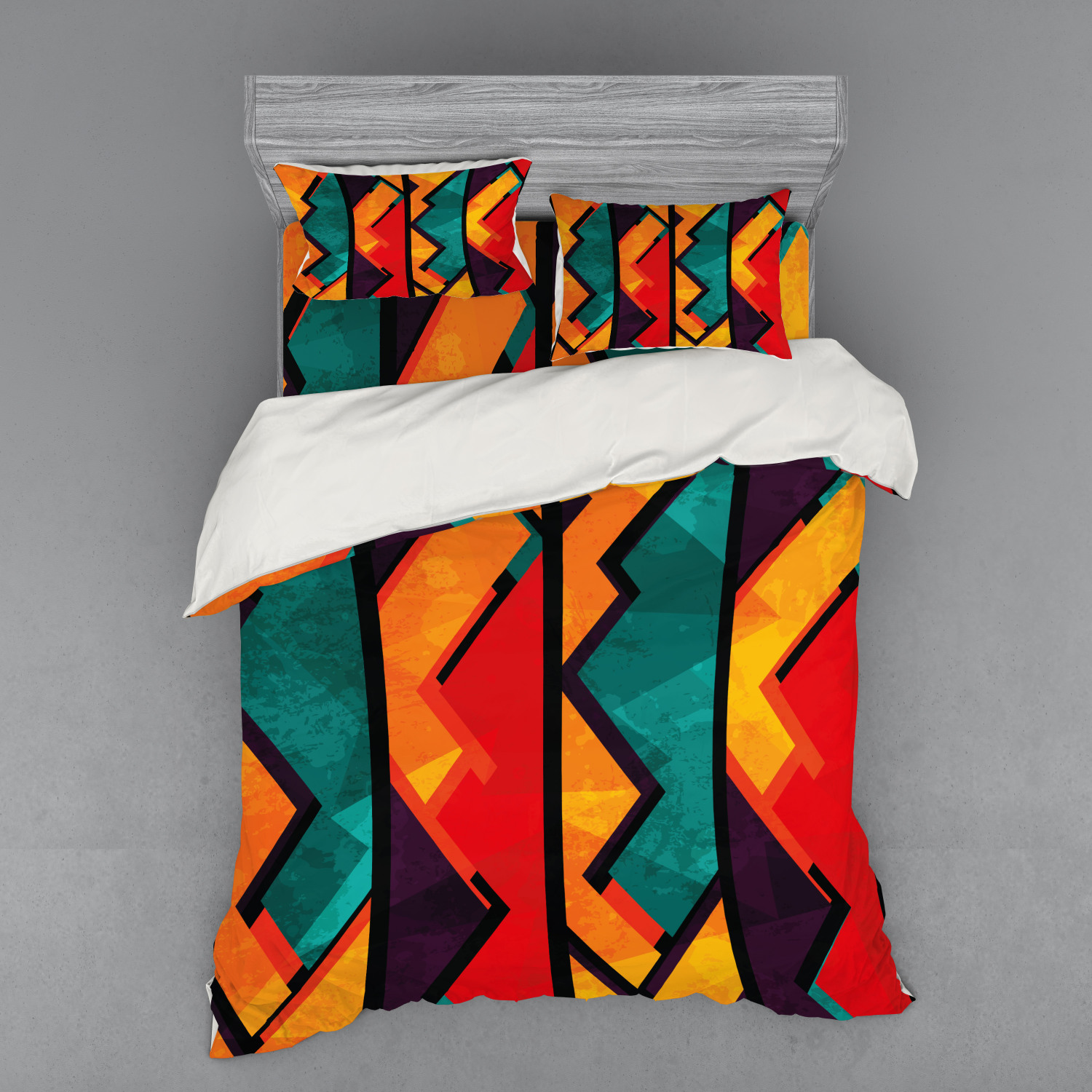 Ambesonne Ethnic Design Bedding Set Duvet Cover Sham Fitted Sheet in 3 Sizes - Picture 115 of 240