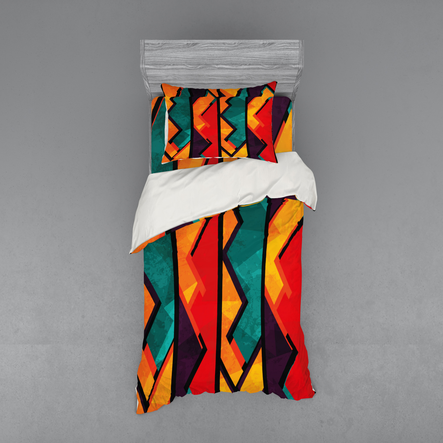 Ambesonne Ethnic Design Bedding Set Duvet Cover Sham Fitted Sheet in 3 Sizes - Picture 113 of 240