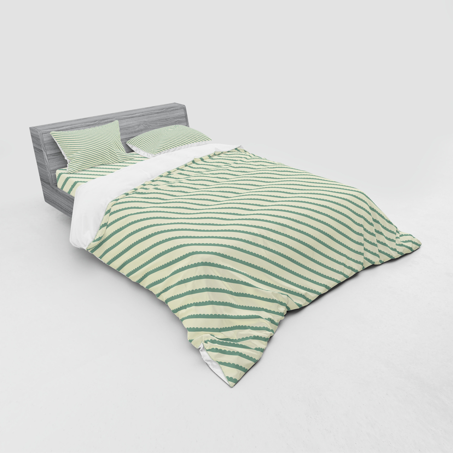 Ambesonne Retro Scene Bedding Set Duvet Cover Sham Fitted Sheet in 3 Sizes - Picture 12 of 244
